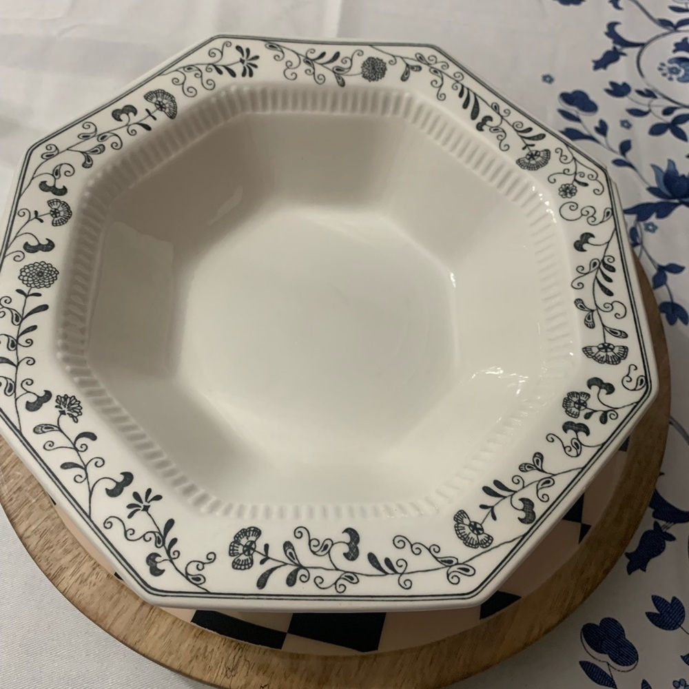 Independence Ironstone dinnerware in the Millbrook pattern